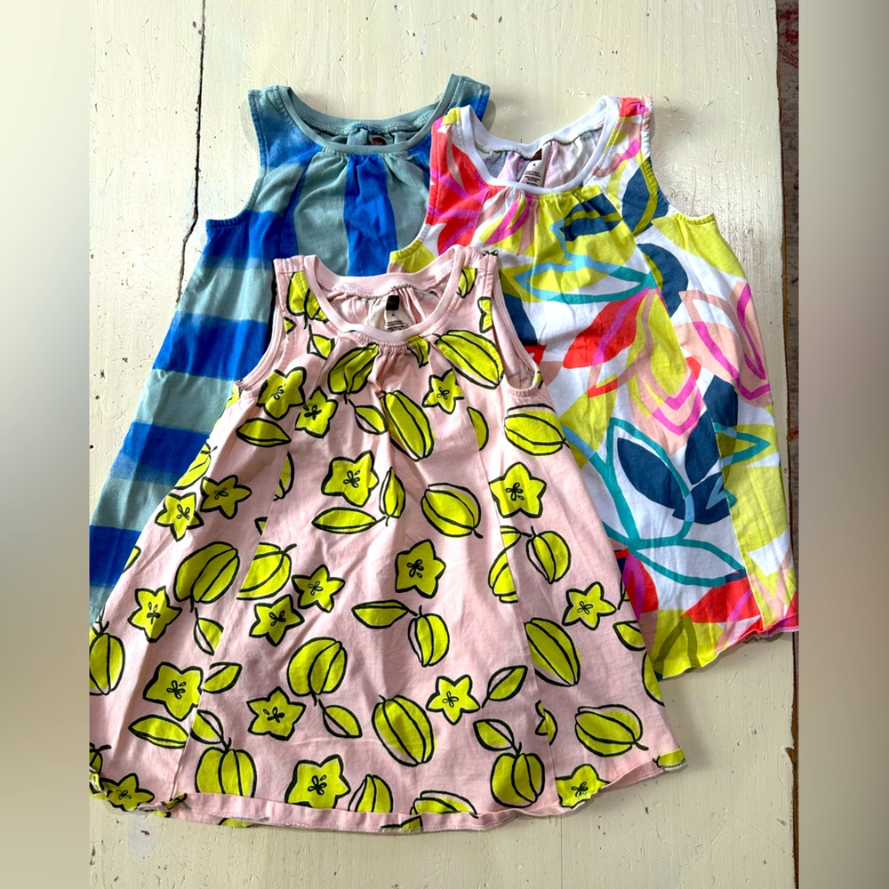 Set of 3 tea collection trapeze dresses in size 4